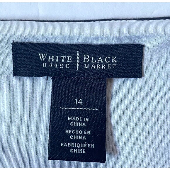 WHBM Tank Top Womens Size 14 Multicolor Geometric Block Print Lined Business - Picture 7 of 14